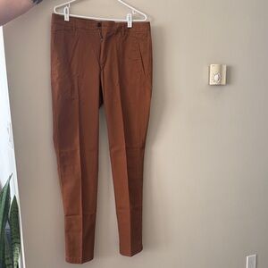 Men's Tailored Chino Pants in Rust Brown